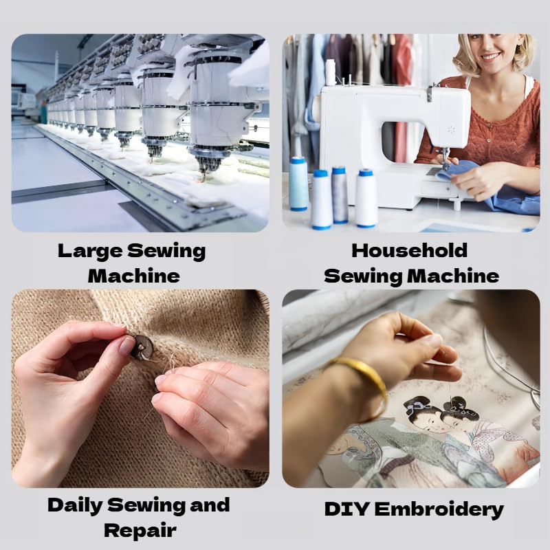 3000Yard Yellow Thread for Sewing,Polyester Sewing Machine Thread for Overlocker Knitting Polyester Embroidery Threads - Image 4