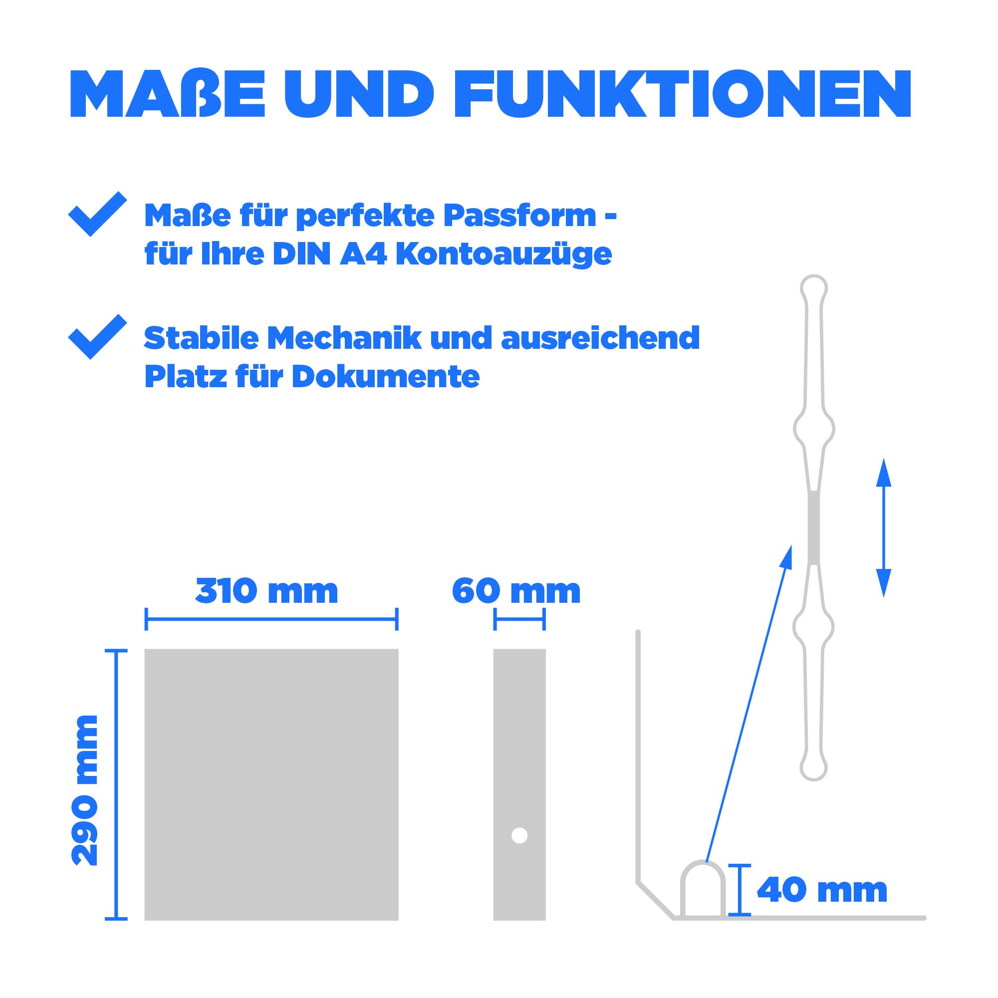 10 x Volksbank Kontoauszugsordner Finanzordner Bankordner Ordner Aufbewahrungsordner für Kontoauszüge A4