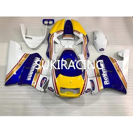 Amazon Nsr250r Mc21 1990 1993カウルフルセット ロスマンズカラー Nsr250r Mc21 1990 1991 1992 1993 Nsr 250r Mc21 91 92 93バイク外装セット 外装パーツセット 車 バイク