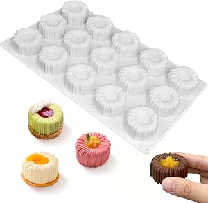 Cylinder Coil Silicone Baking Mold, 3D Round Mini Mousse Cake Molds