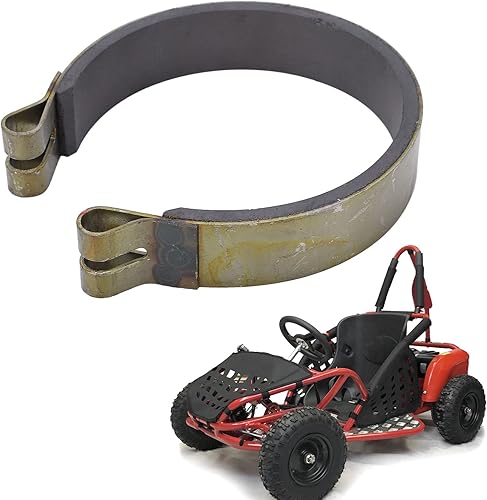Miniatura 3 de Fydun Banda de freno de 4 pulgadas, kit de pasador de banda de freno de acero y cerámica de alto rendimiento de 78 pulgadas de ancho para Go Karts,