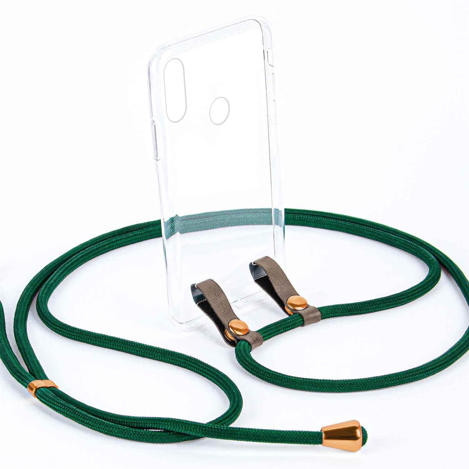 MOEX Handyhülle Mit Umhängeband Für Huawei P30 Lite – Transparente Schutzhülle Mit 155 Cm Kordel In Lila-Pink