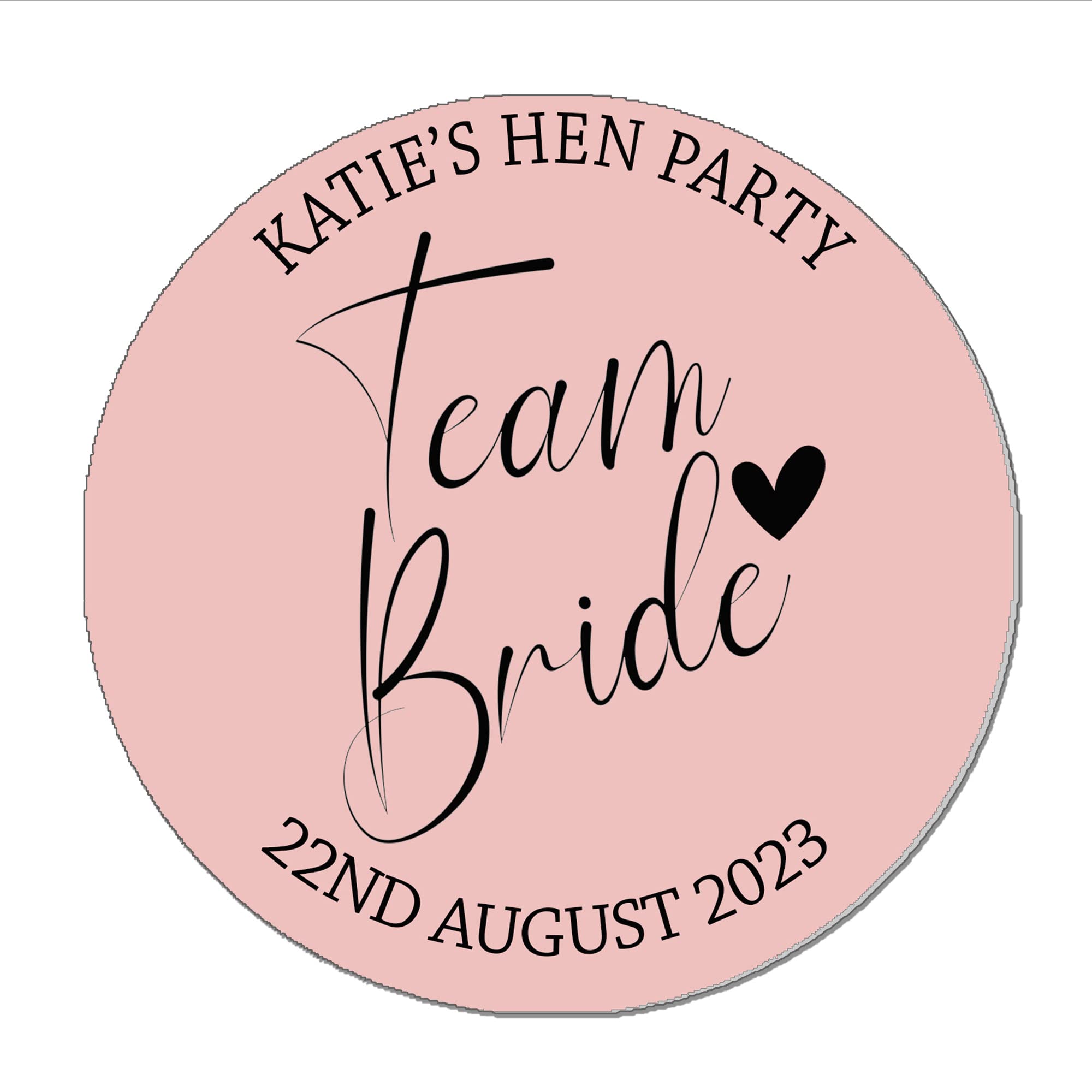 Personalised Floral Hen Party Bridal Shower Stickers - Thank You Sweet Cone Bags Favour Luxury - 35 Pink (37mm)