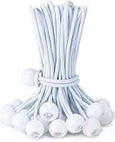 Vista 15 de Paquete de 30 cuerdas elásticas de bolas, 6 pulgadas, resistentes para toldos, lonas, cuerdas elásticas para camping, tiendas de campaña, carga