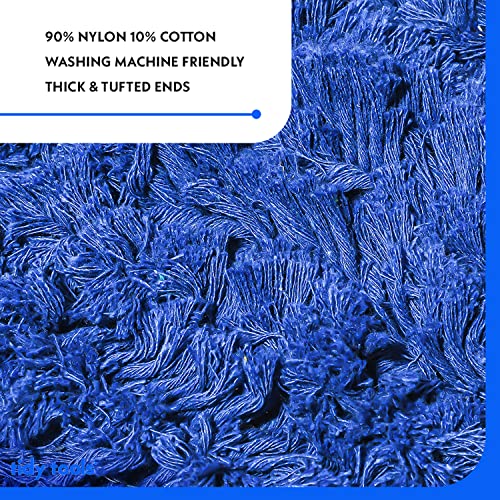 Tidy Tools Commercial Dust Mop & Floor Sweeper – 48 X 5 In. Cotton Nylon Reusable Mop Head, Extendable Metal Handle – Industrial Dust Mops For Floor Cleaning & Janitorial Supplies, Blue #TOP2