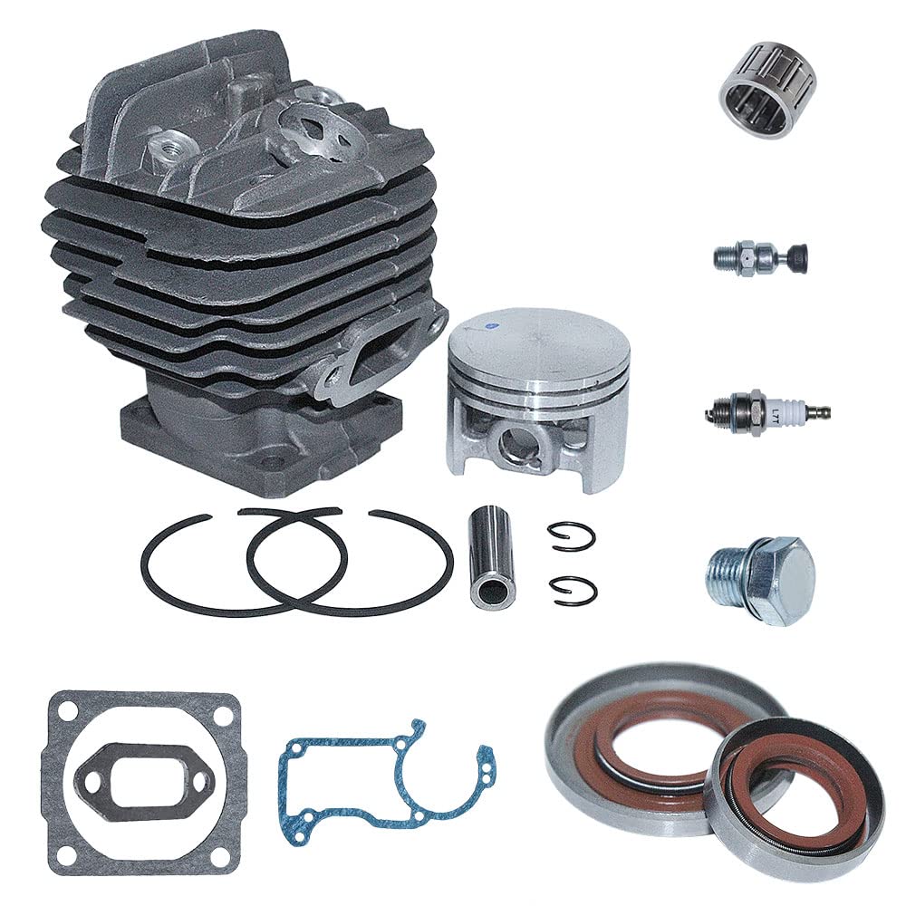 Kit de pistón de Cilindro de 46mm Compatible con Stihl 028AV 028, Kit de Junta de Sello de Aceite de bujía de Motosierra, Herramientas de jardín, Piezas de Repuesto