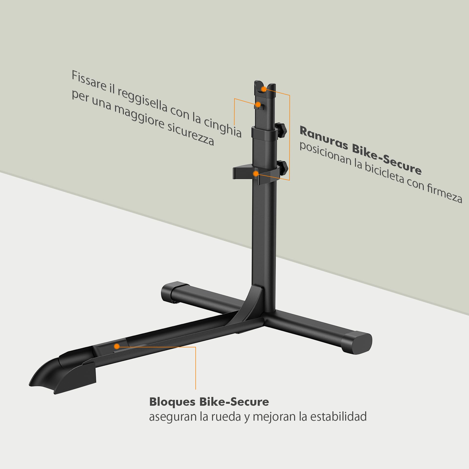 Mimoke Soporte vertical para bicicletas - Soporte de suelo vertical independiente para guardar bicicletas en interiores - Garajes y apartamentos (una pieza)