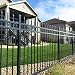 XCEL Black Steel Anti-Rust Fence Panel - Sharp End Pickets - 6.5ft W x 5ft H - Easy Installation - for Residential, Outdoor, Yard, Garden, Swimming Pool, on Concrete or Soil, 3-Rail, One Post included
