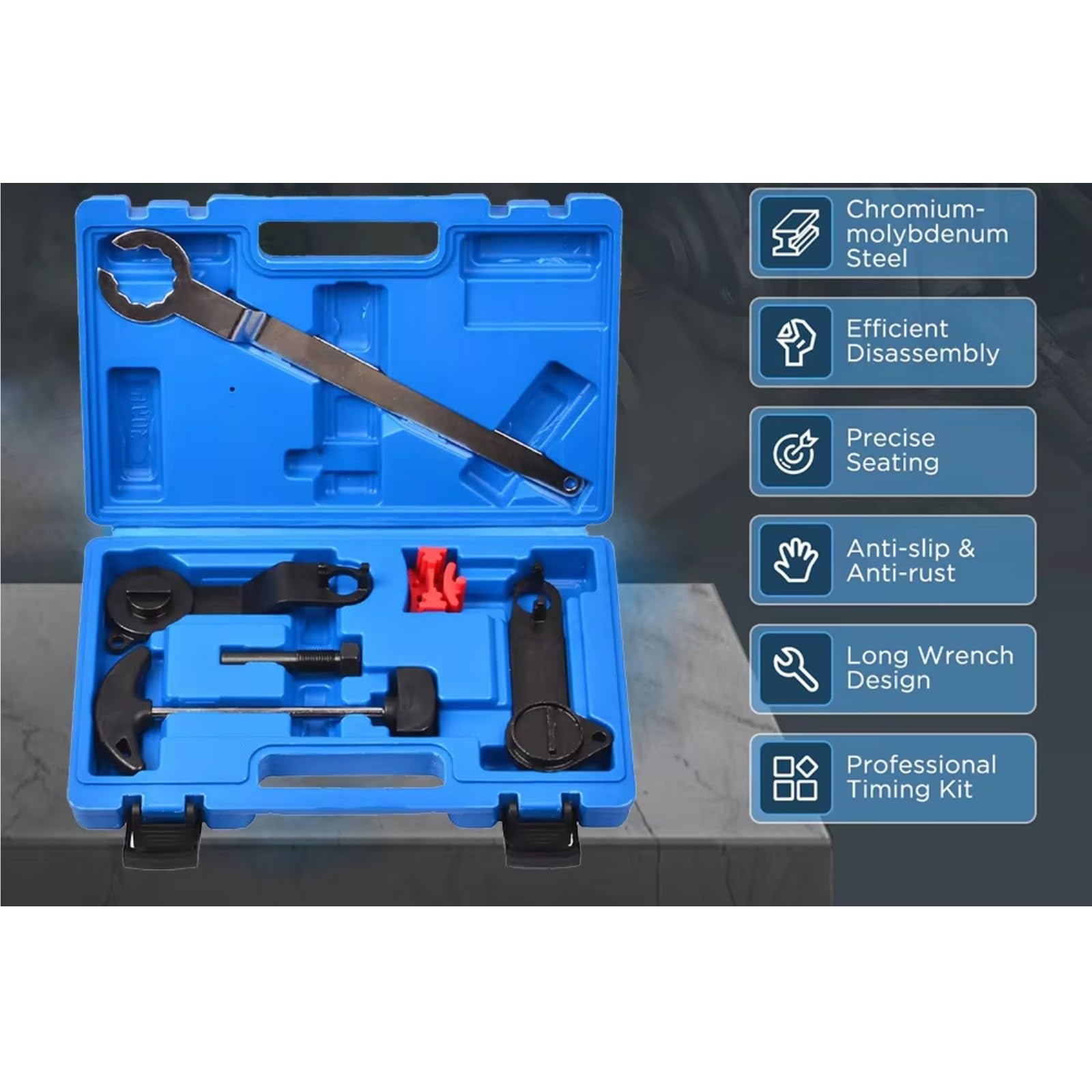 EA211 Juego Herramientas Ajuste Correa Distribución Motor Herramientas 1.0 MPI 3 Cilindros T10476 Compatible con Skoda para Octavia III 2010 2011 2012 2013 2014 2015 Kit Calado Distribucion
