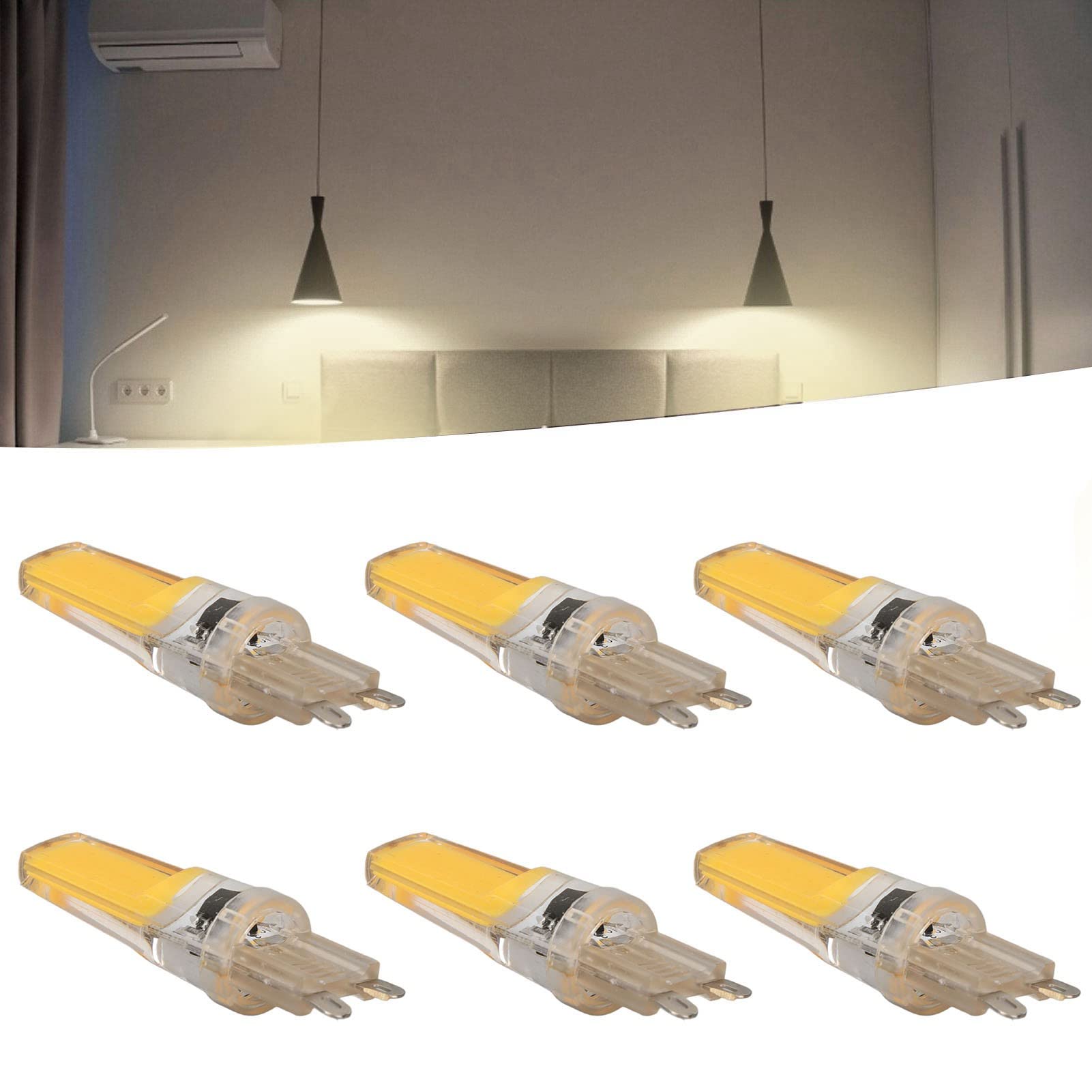 RIZGHWOY G9 LED Light Bulb, Dimmable 9W Silicone COB Bulb - Image 2