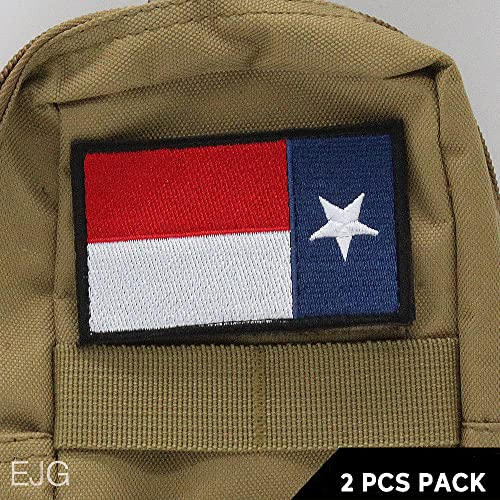 Ejg 2Pcs Hook And Loop Fastener Patch, Texas Flag Tactical Morale Embroidered Patches Badge Cool Punk Rock Music Skull Head For Caps Bags Backpacks Vest Military Uniforms Gears Diy Accessories #TOP3