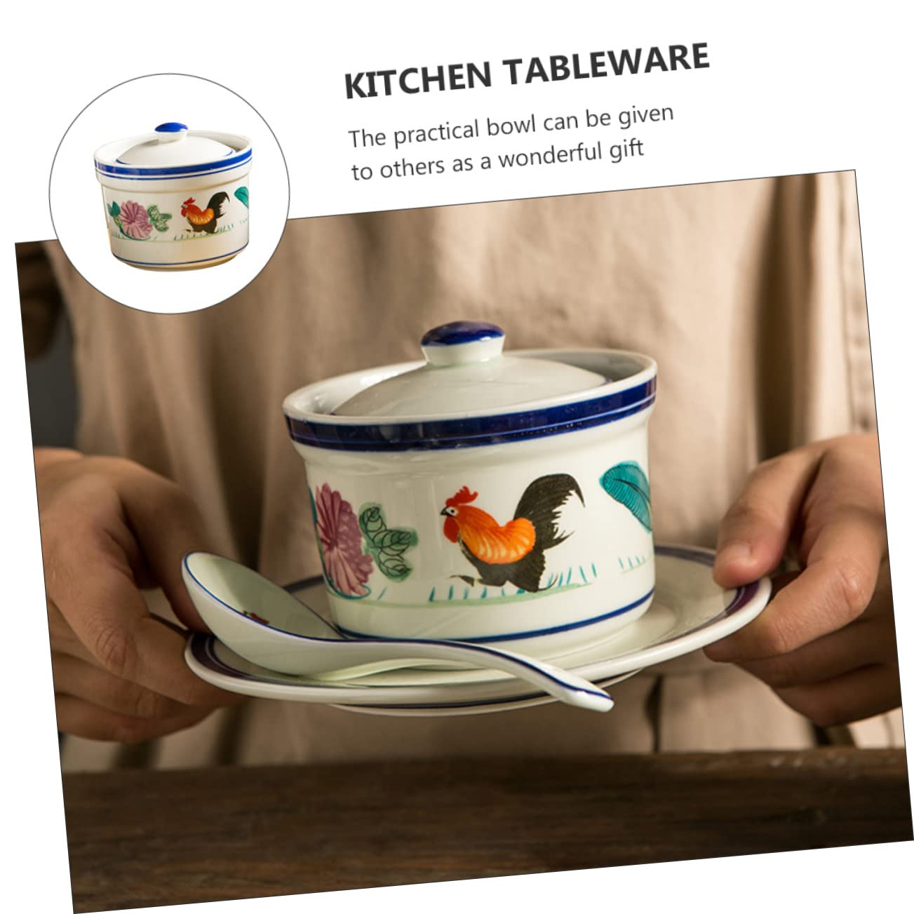 MAGICLULU Bol à Soupe En Céramique Élégant Et Réutilisable – Bol De Service 4.75 Pouces Idéal Pour Le Quotidien Et Les Repas Conviviaux