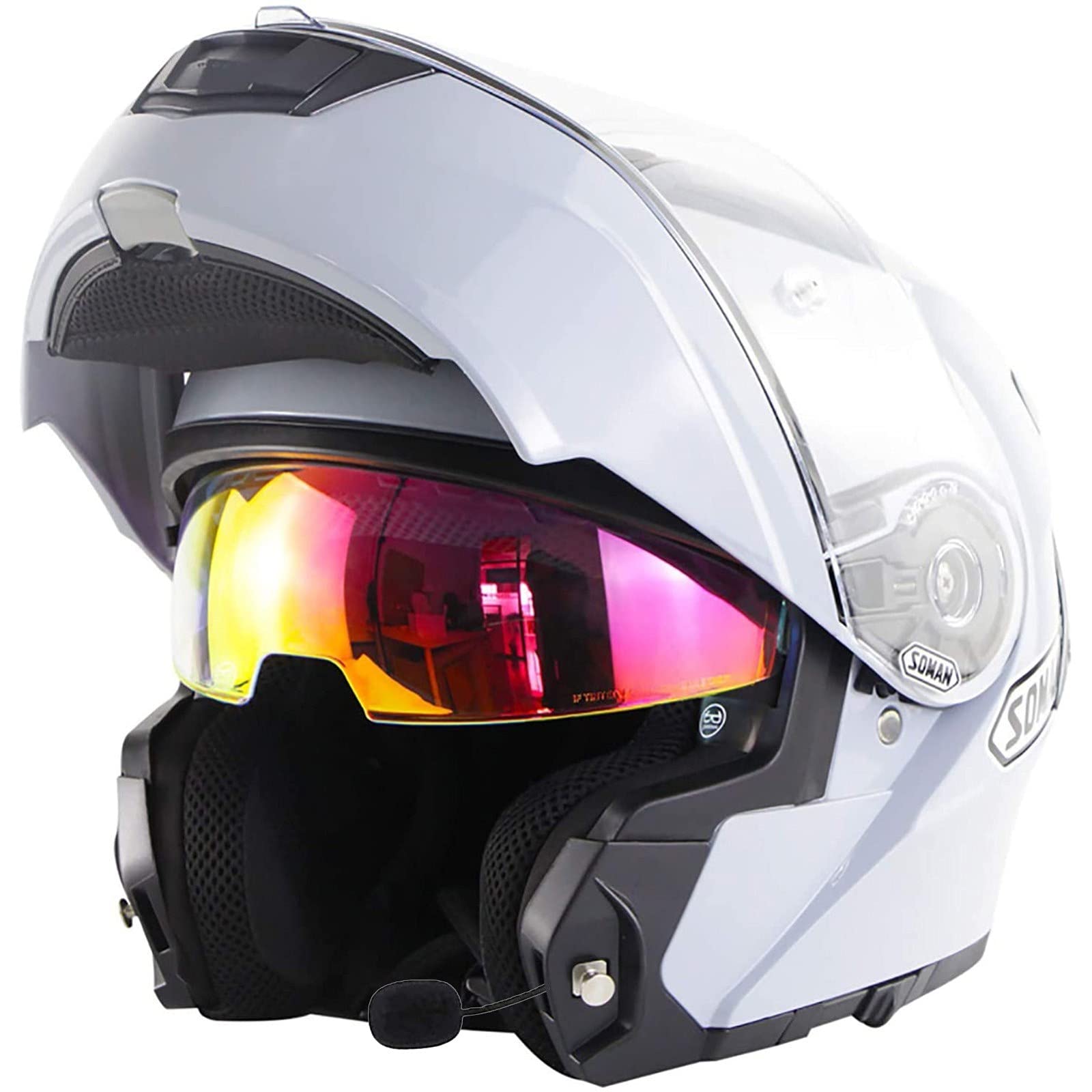 VVPEC Bluetooth Geïntegreerde Modulaire Opklapbare Motorhelm Motor