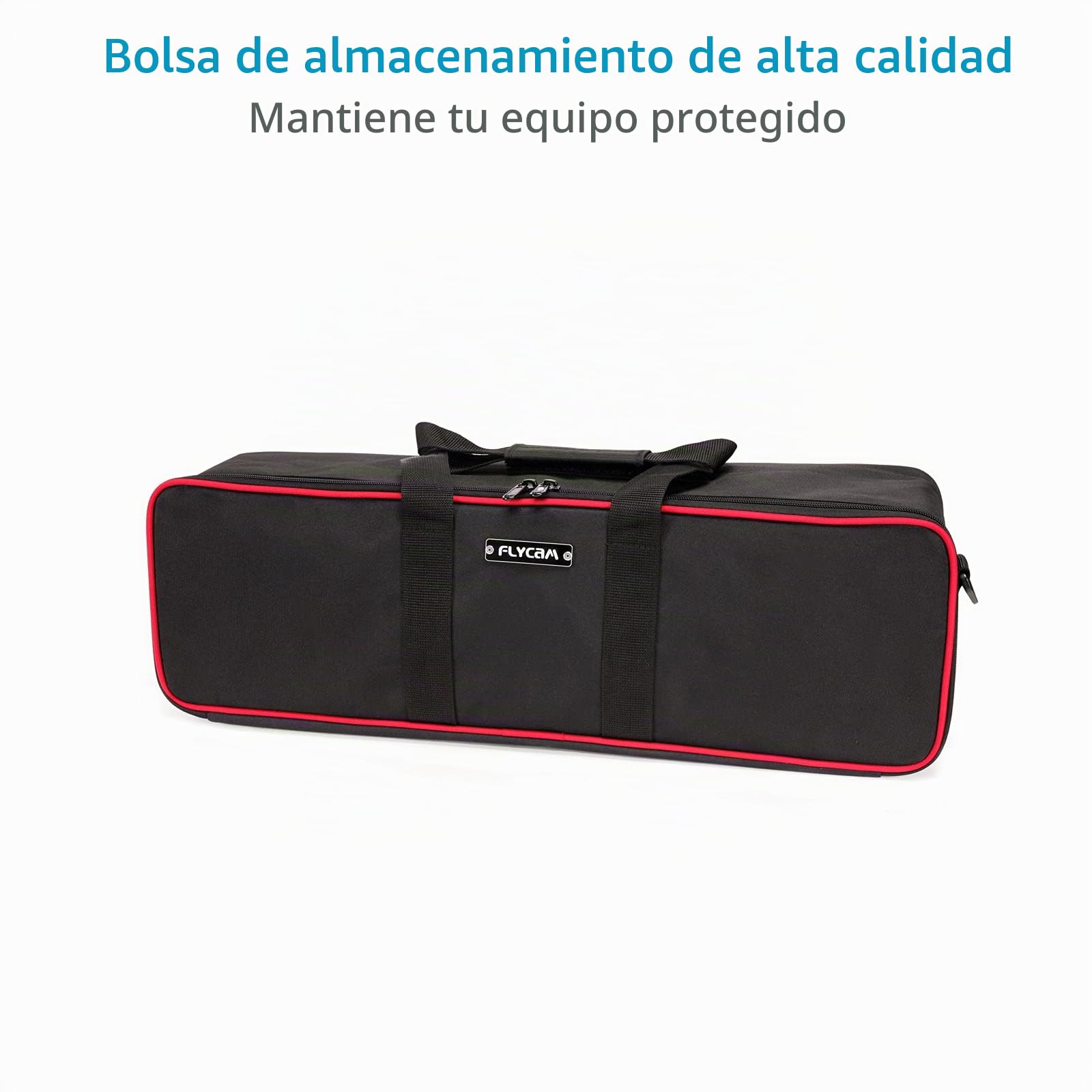 FLYCAM Estabilizador de cámara de vídeo Manual Redking, 0,8-7 kg | Placa de liberación rápida tipo dovetail con gimbal de 3 ejes; poste telescópico de 55 a 82 cm con escala láser.