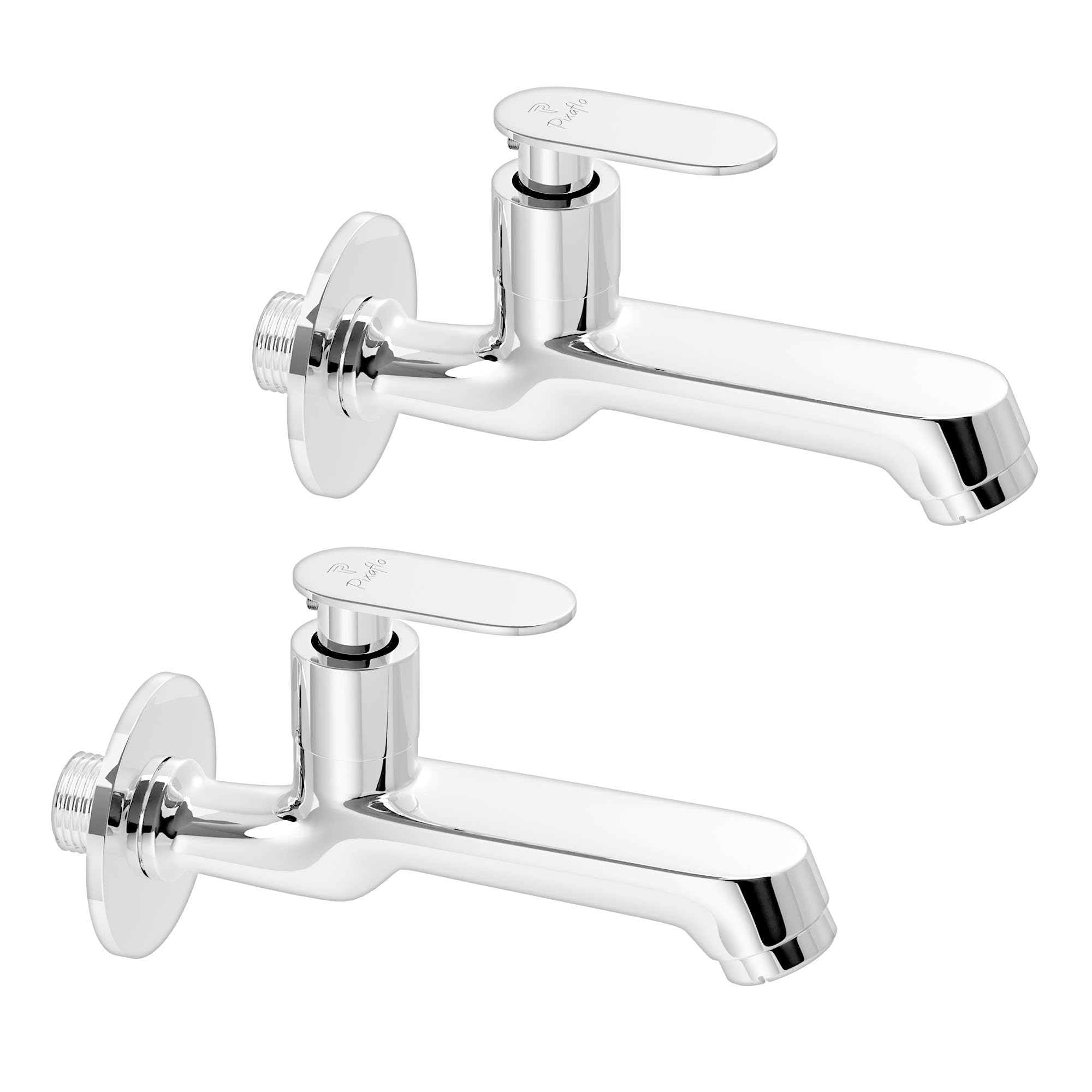 Pixaflo Pulse Brass Long Body Bib Cock Tap with Wall Flange | Chrome | Combo Pack of 2 (B0CTF51FTR) Amazon Price History, Amazon Price Tracker