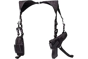 Shoulder Holster for Pistols: Concealed Carry with Adjustable Holster and Magazine Pouch