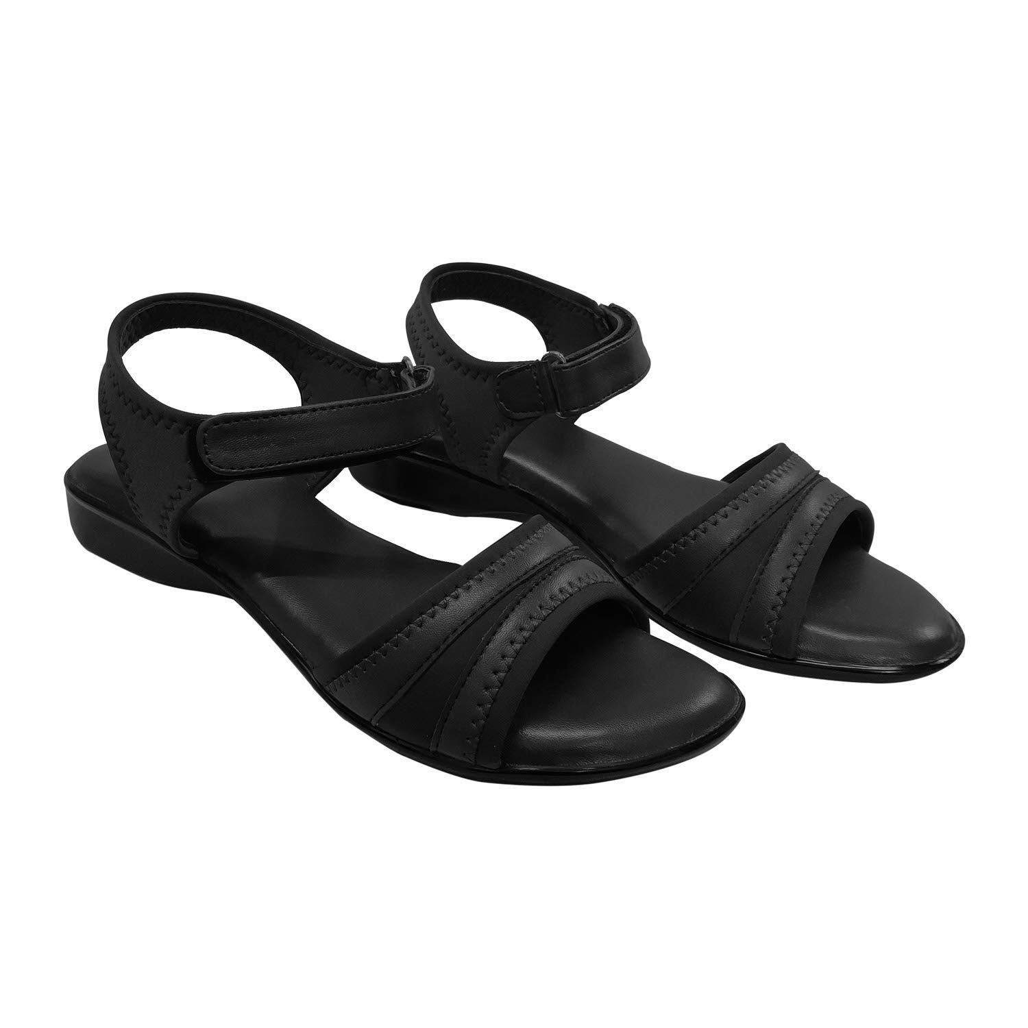 saanvishubh Comfortable Synthetic Leather Slipper with PU Sole for Girls and Women - Black (B08CZ7Y1CB) Amazon Price History, Amazon Price Tracker