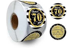 70th Birthday Party Decoration Stickers (500 PCS)