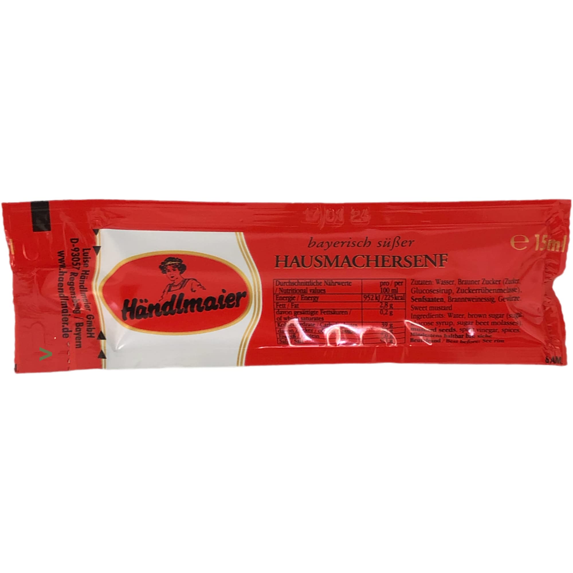Händlmaier's Hausmachersenf süß Süßer Senf (200x15 ml) + usy Block