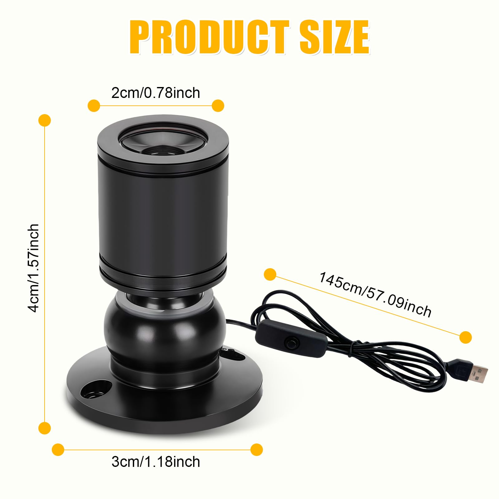 AMFUN 2PCS LED Mini Spot Lights, 5V 1W Jewelry Cabinet Lamp - Image 2