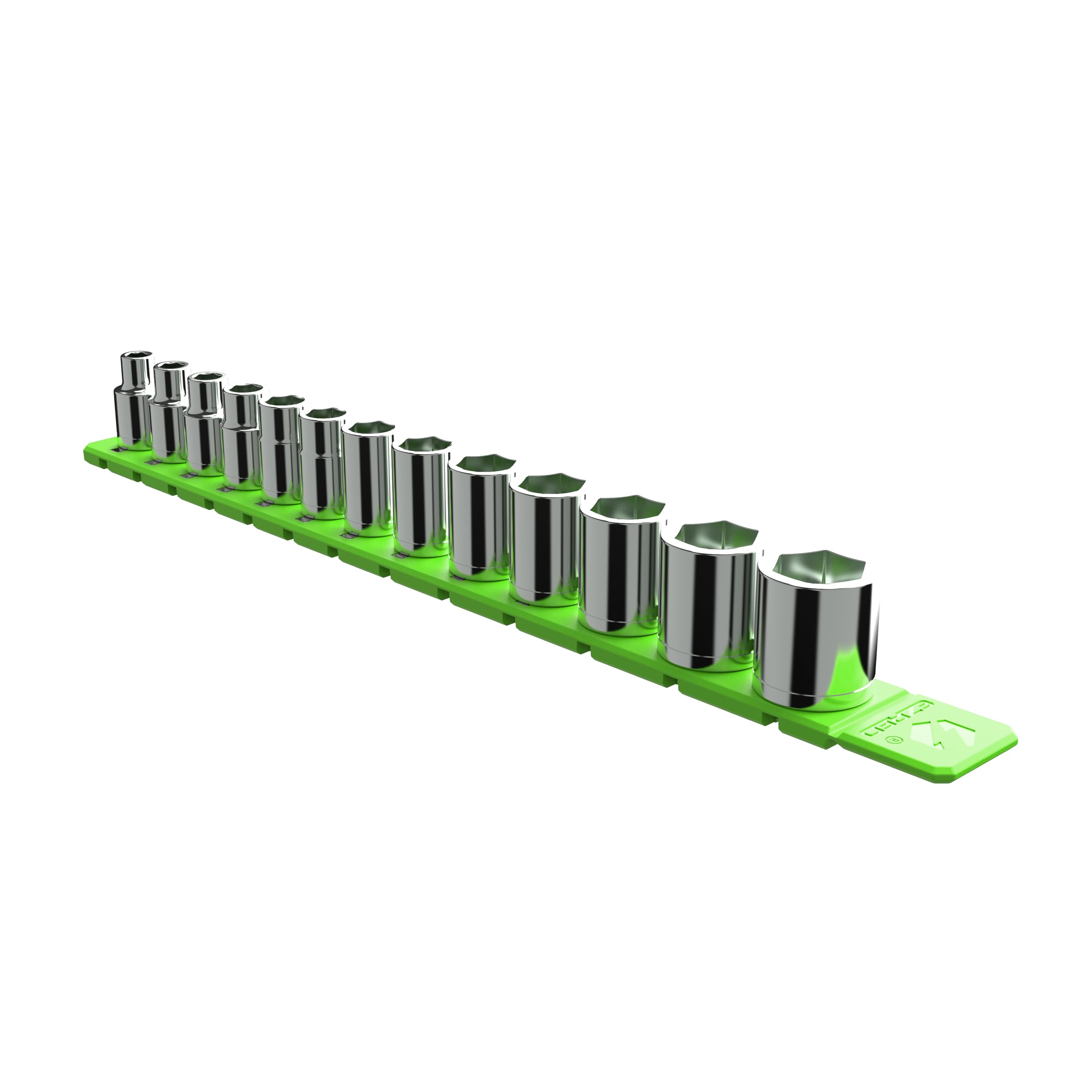 EZRED FSR14-G 1/4" Flexible Magnetic Socket Holder Rail, Green