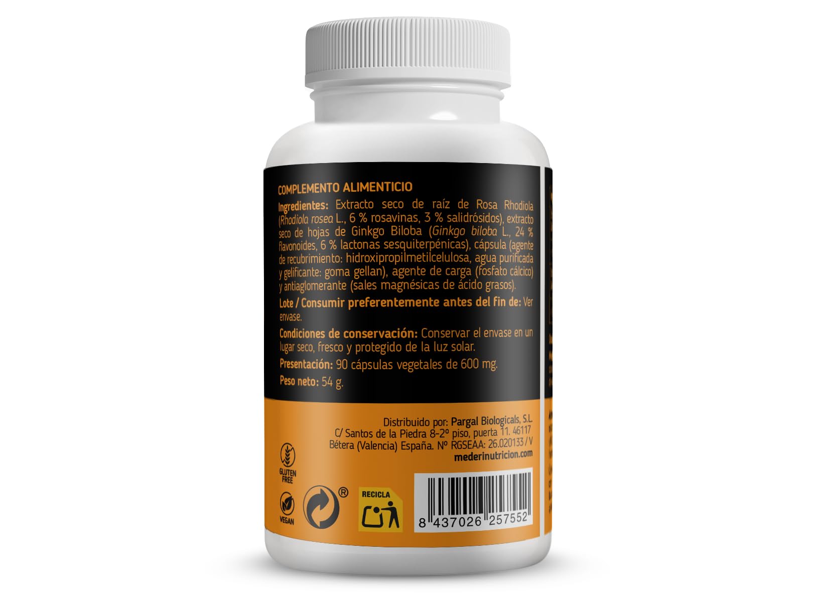 Medertone 90 cápsulas Méderi energía sistema nervioso y reducción del cansancio y la fatiga Pérdida cognitiva y neuroenvejecimiento