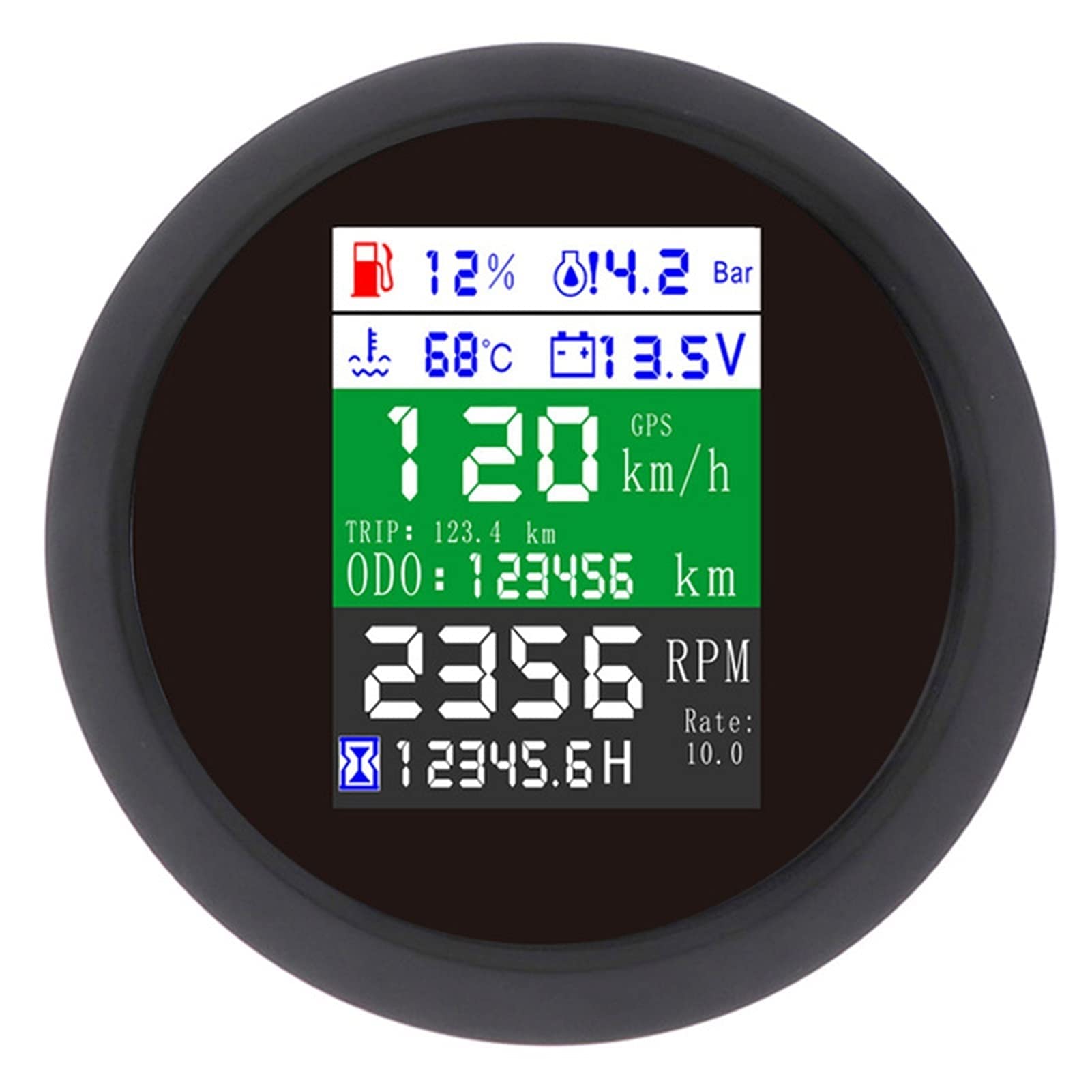 Buy Boat Gauges Set 6 in 1 Tachometer GPS Speedometer Fuel Level Gauge