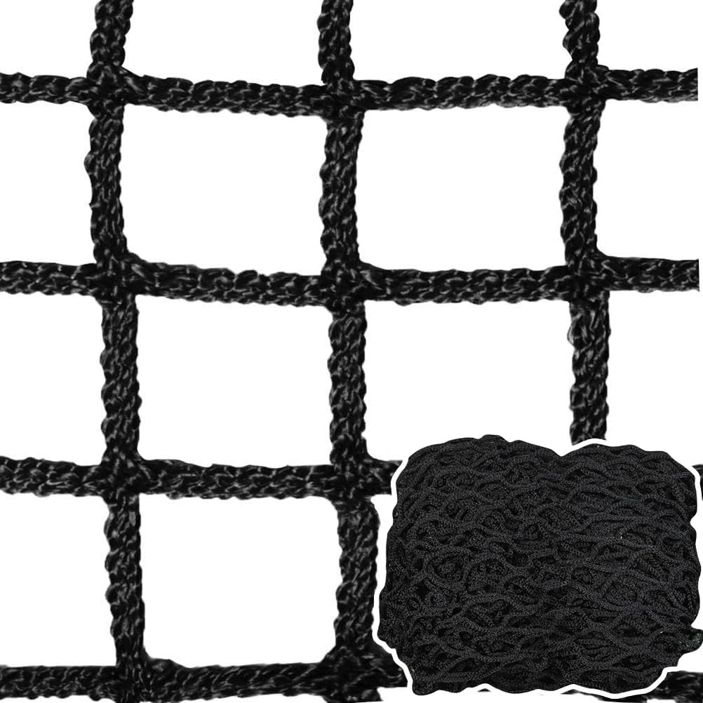 Loft Bed Safety Netting for Kids, Black Child Safety Rope Net for Indoor And Outdoor, Balcony Stair Railing Protective Netting, Backyard Fence Sports Netting(Size:0.5Mx2M(1.64FTx6.56FT),Color:Black)