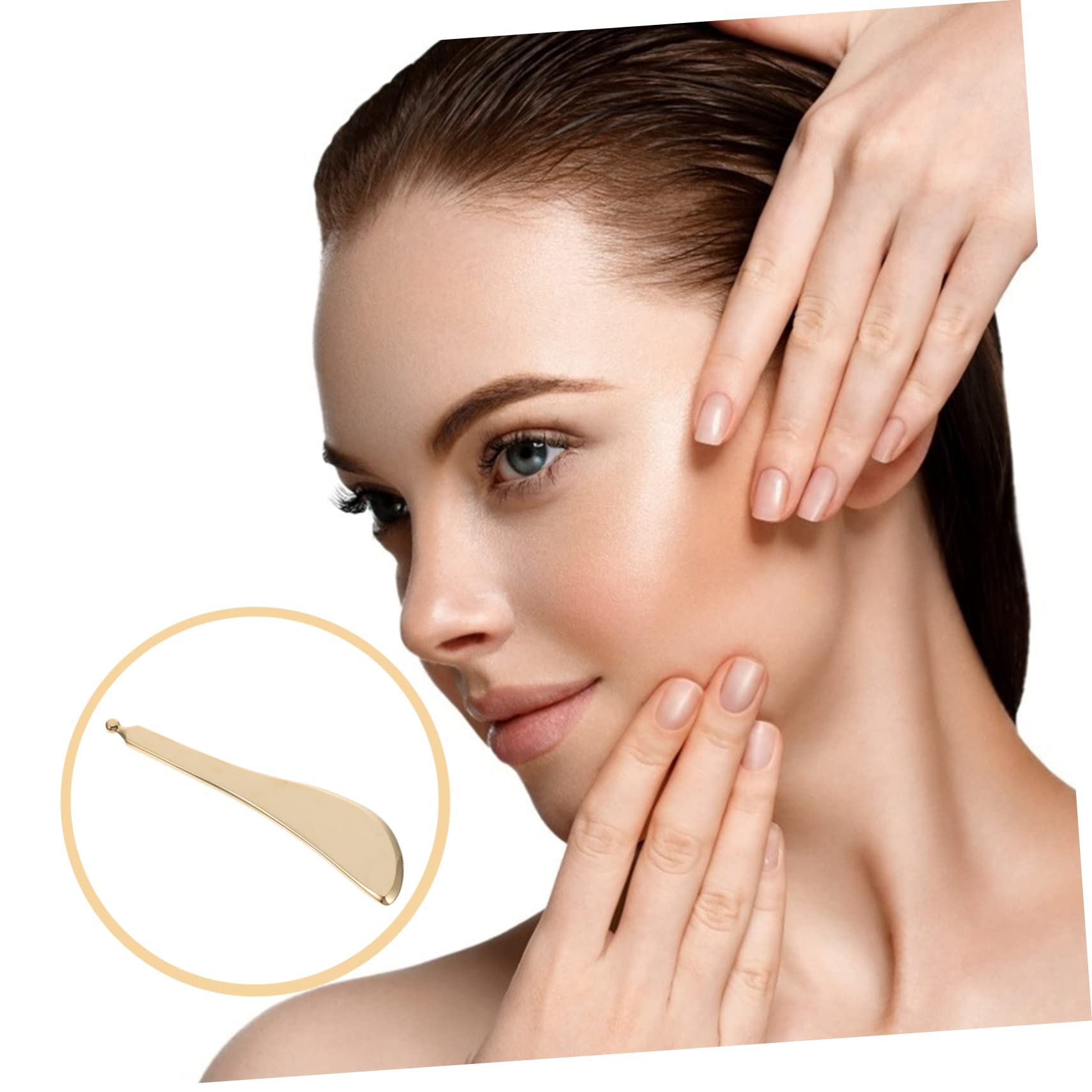 Gatuida 3pezzi Barra Massaggiante Creativa Per Gua Sha Strumento Di Massaggio Per Viso e Occhi Superficie Liscia e Confortevole Accessorio Benessere Per Relax e Rilassamento Muscolare
