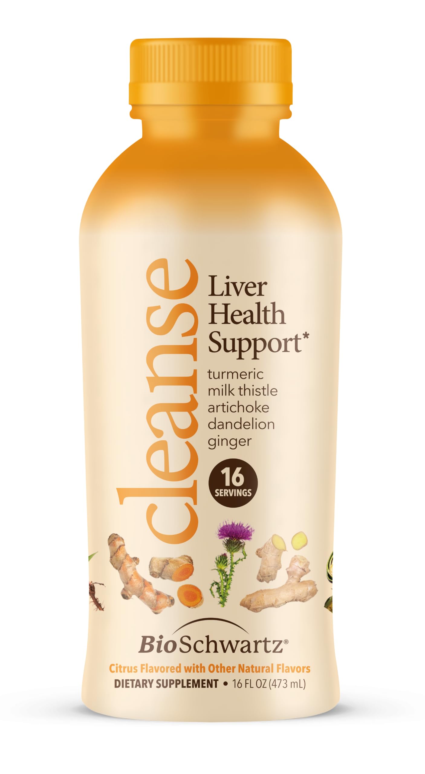 Cleanse Liver Support Supplement | Citrus Flavor | 16oz Bottle, 16 Servings 16 Fl Oz (Pack of 1)