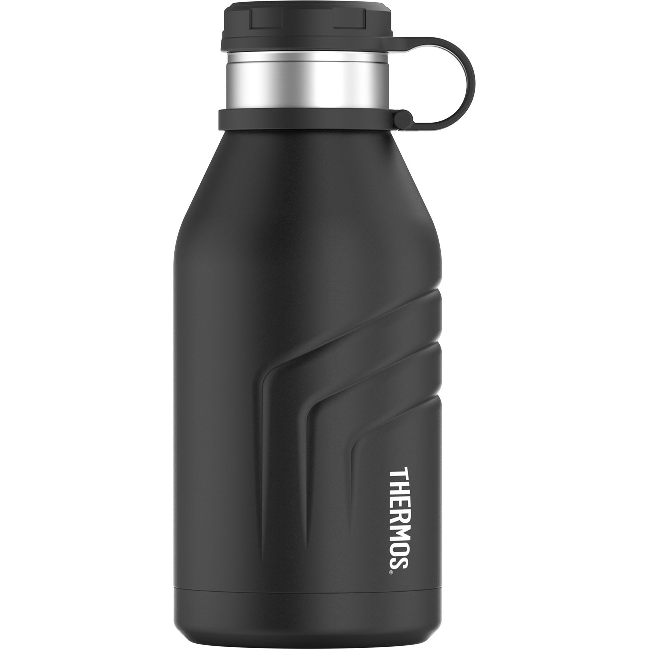 Thermos Element 5 Isolato con Il Vuoto, 0,94 Litri, Borraccia con Coperchio a Vite, Colore: Nero, Acciaio Inossidabile, Nero, 20oz (590 ml)