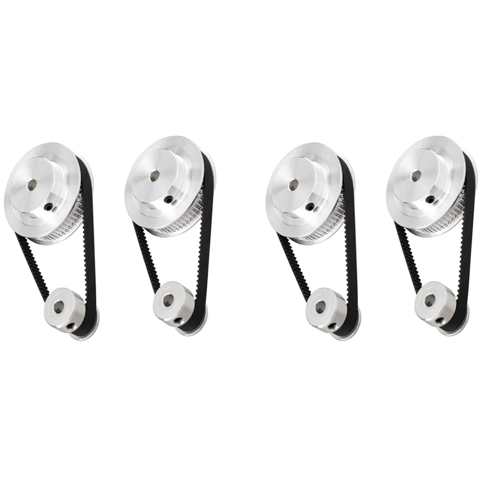 Jnchdghwa Silver 4Set 2Gt Synchronous Wheel 20 60 Teeth Bore Aluminum Timing Pulley Timing Belt Pulley System
