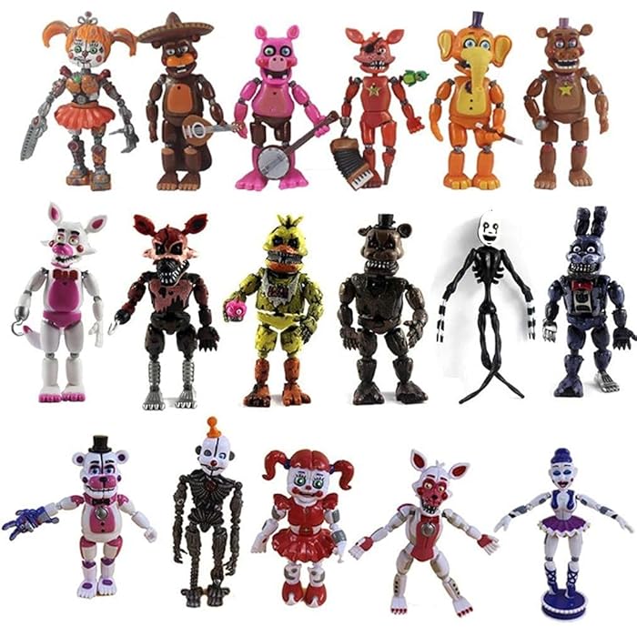 Buy 17 Pcs FNAF Action Figures Play with The Characters from The