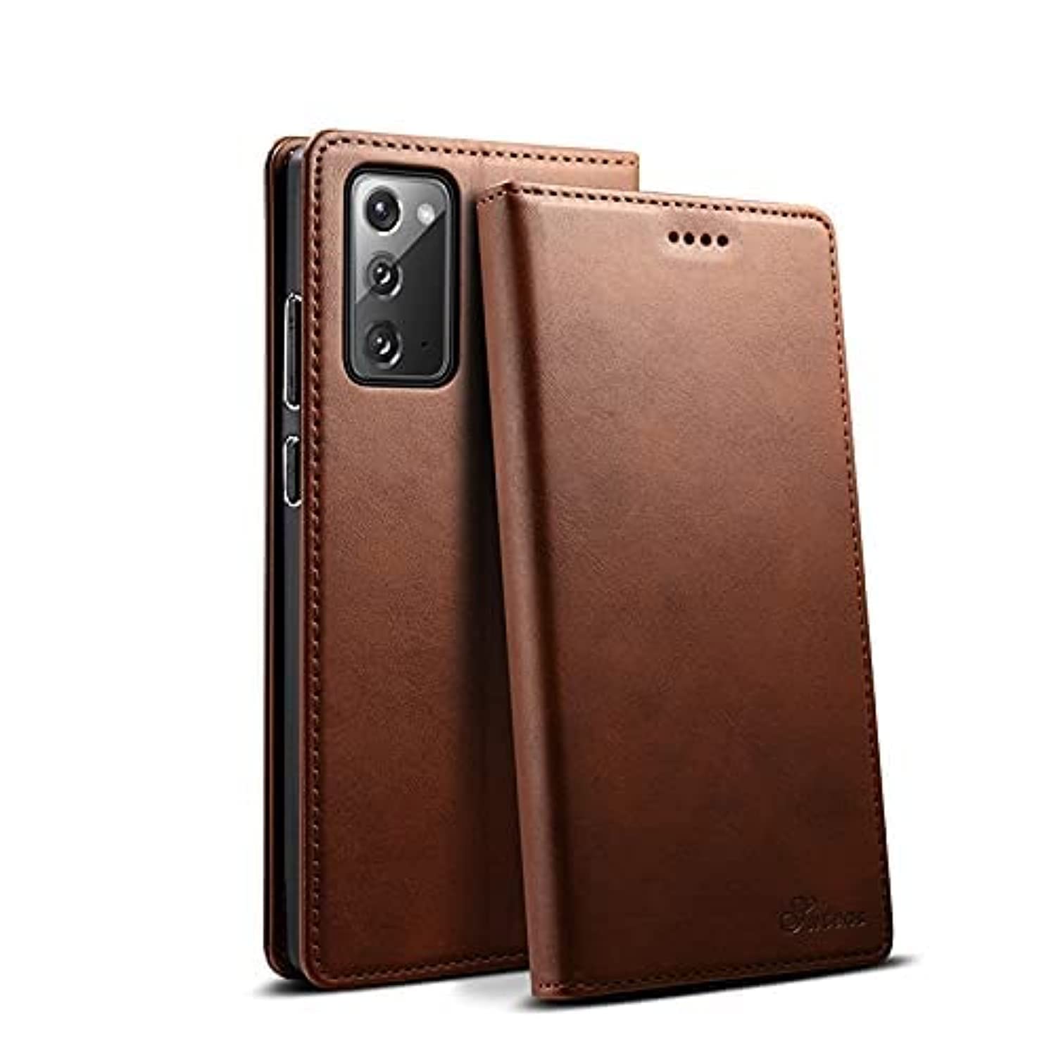 EZ.Life PU Leather Wallet Case for Samsung Galaxy Note 20 Ultra 5G, Flip Case with Kickstand, Card Slots, Waterproof, Brown