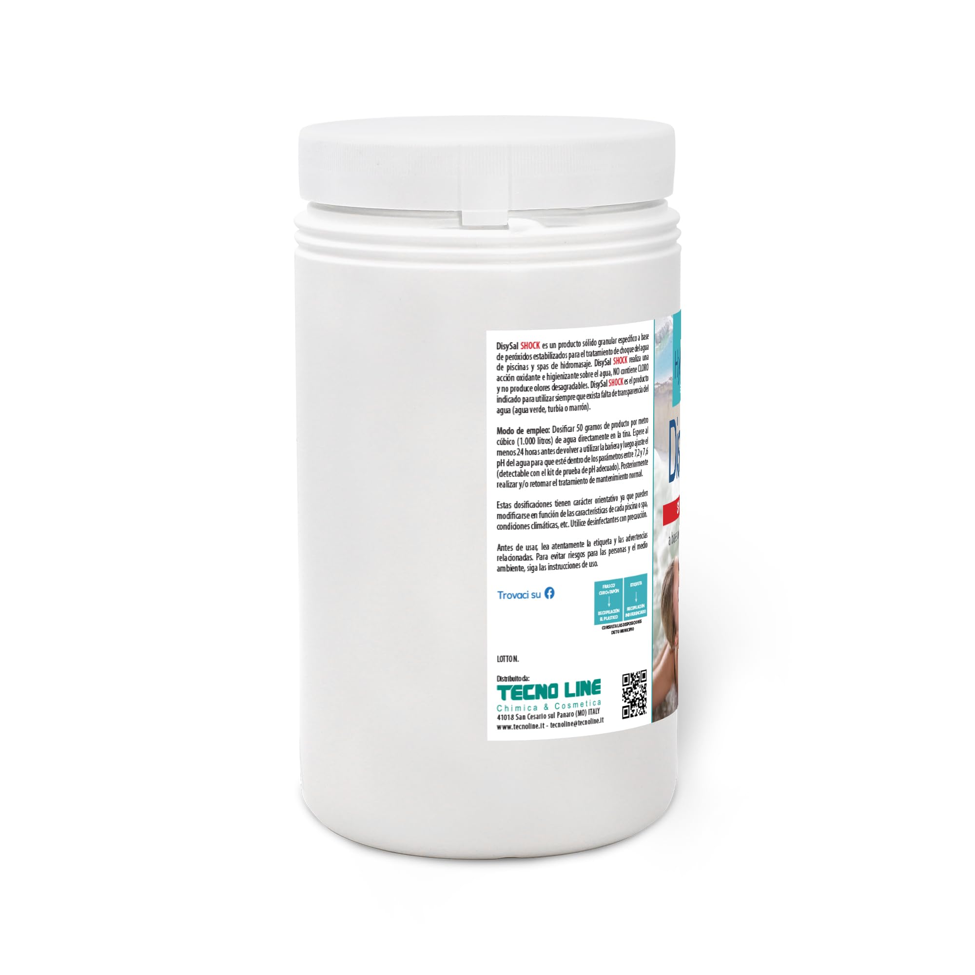 DisySal Shock, Ossigeno Granulare per Trattamento d'Urto - 1,5KG | Ideale per Piscina e Spa Idromassaggio di Tutte le Marche