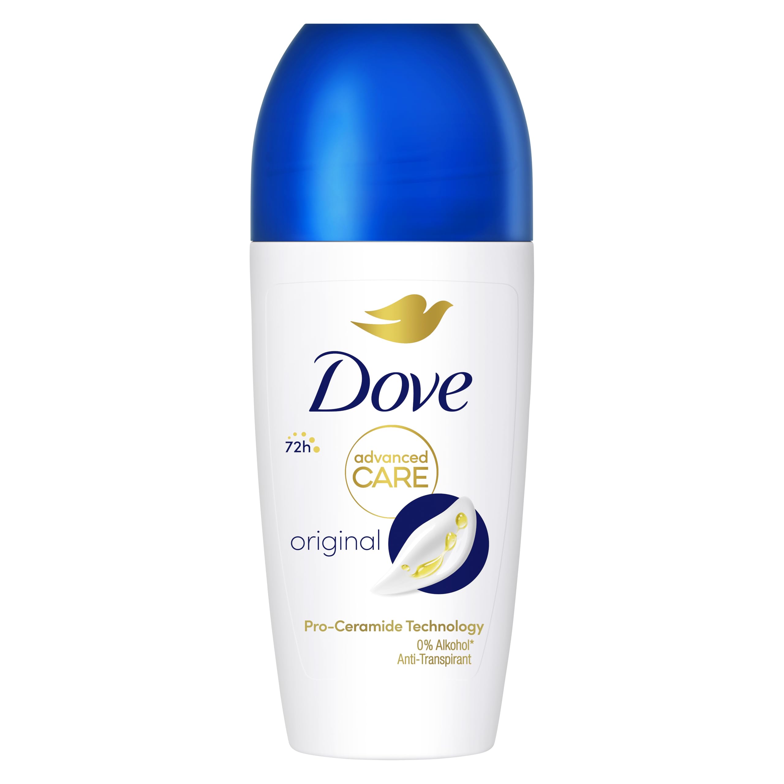 Dove Advanced Care Original Anti-perspirant Deodorant pack of 6 with Triple Moisturising technology roll-on for 48 hours of protection 50 ml