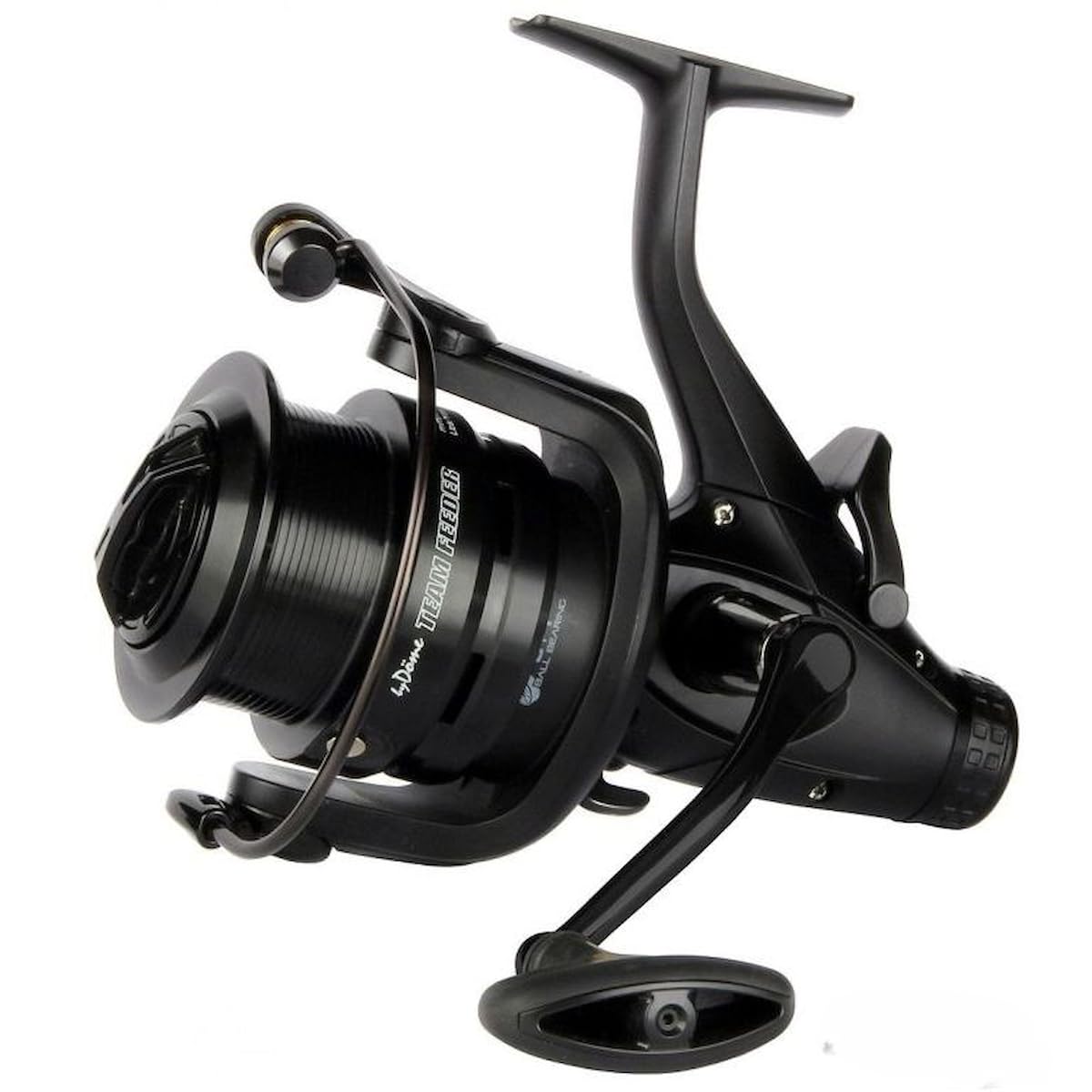 TEAM FEEDER Carp Fighter LCS Pro 6000 - Carrete de pesca de aluminio, sistema antitorsión, sistema de rotor equilibrado, cubierta de cuerpo híbrido de grafito, freno delantero + freno trasero,