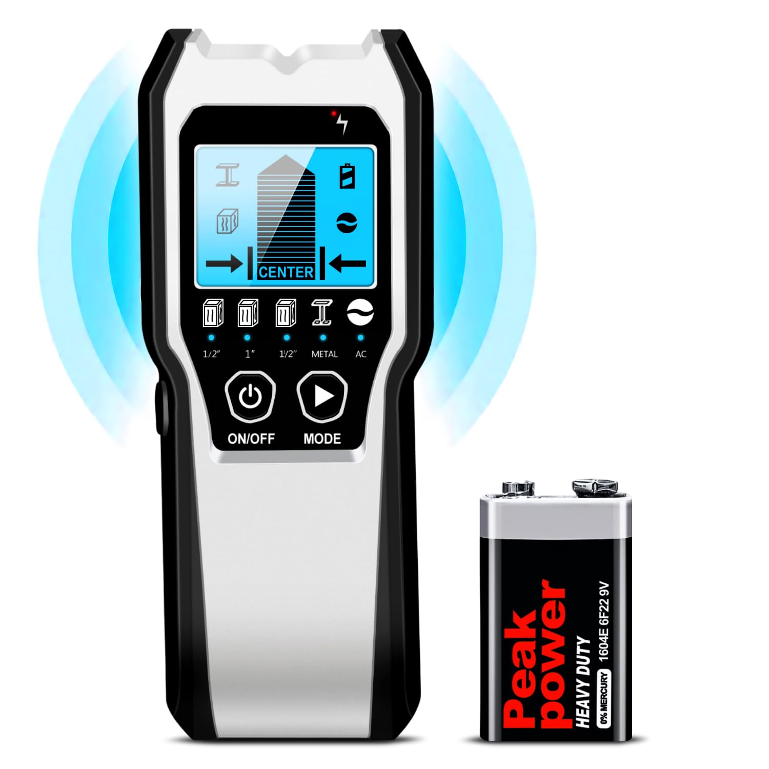 TH550 Stud Finder Wall Scanner - 5 in 1 Stud Detector Detector Beam Finders Wall Detector Sensor Center Finding with LCD Display for Wood AC Wire Metal Studs Cable Joist Detection
