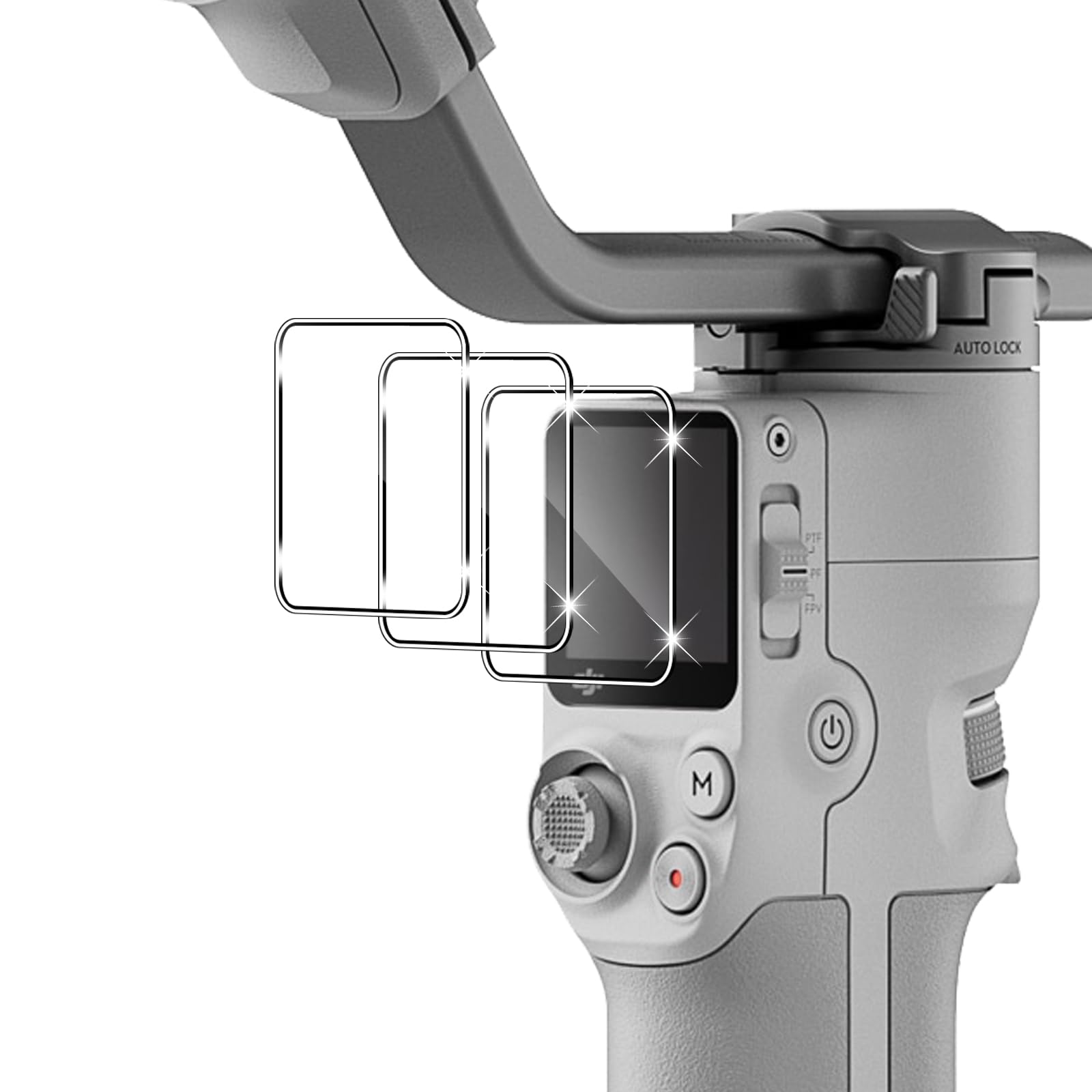 Holilo Para DJI RS 4 Mini Accesorios【3 Piezas】 Protector de Pantalla Cristal Templado, 9H Dureza HD Vidrio Templado Anti-Arañazos Sin Burbujas Glass Screen Protector