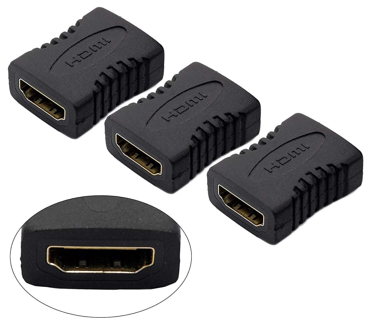 ikis - (Pack of 3 HDMI Female to HDMI Female Cable Adapter Extender Coupler (Gold) (B0B1VXXHDV) Amazon Price History, Amazon Price Tracker