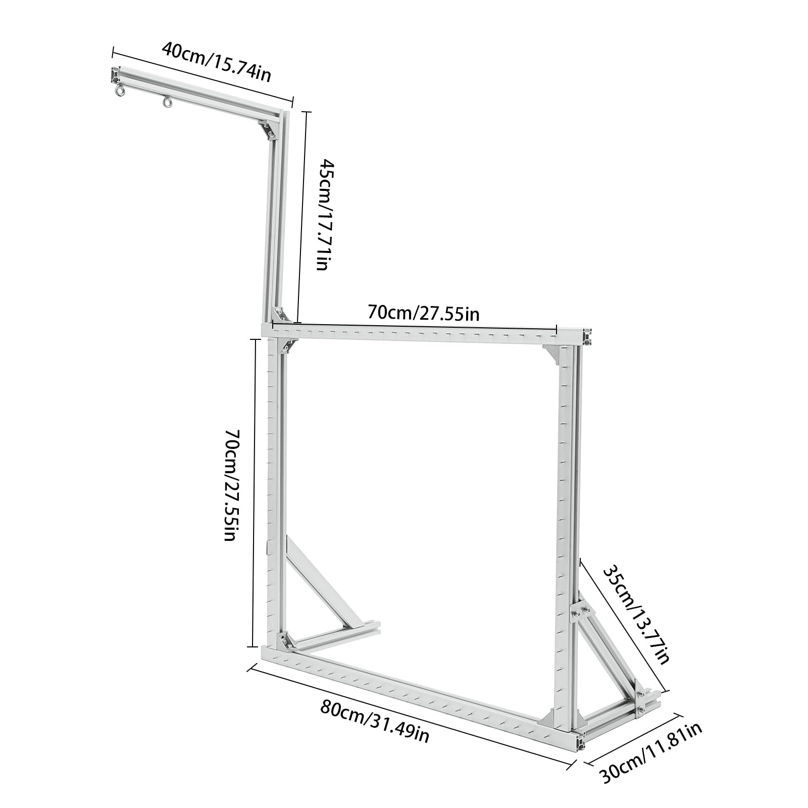 Tufting Frame Rug Making Kit, 31x26 Inch Rug Tufting Frame, Aluminium Alloy Tufting Frame for Rug Making, Rug Frame for Tufting, Rug Tufting Supplies Carpet Making Kit