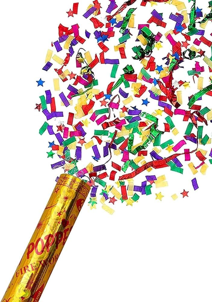 AMFIN (Pack of 1) 12-inch 30 cm Confetti Popper Shooter - Multi