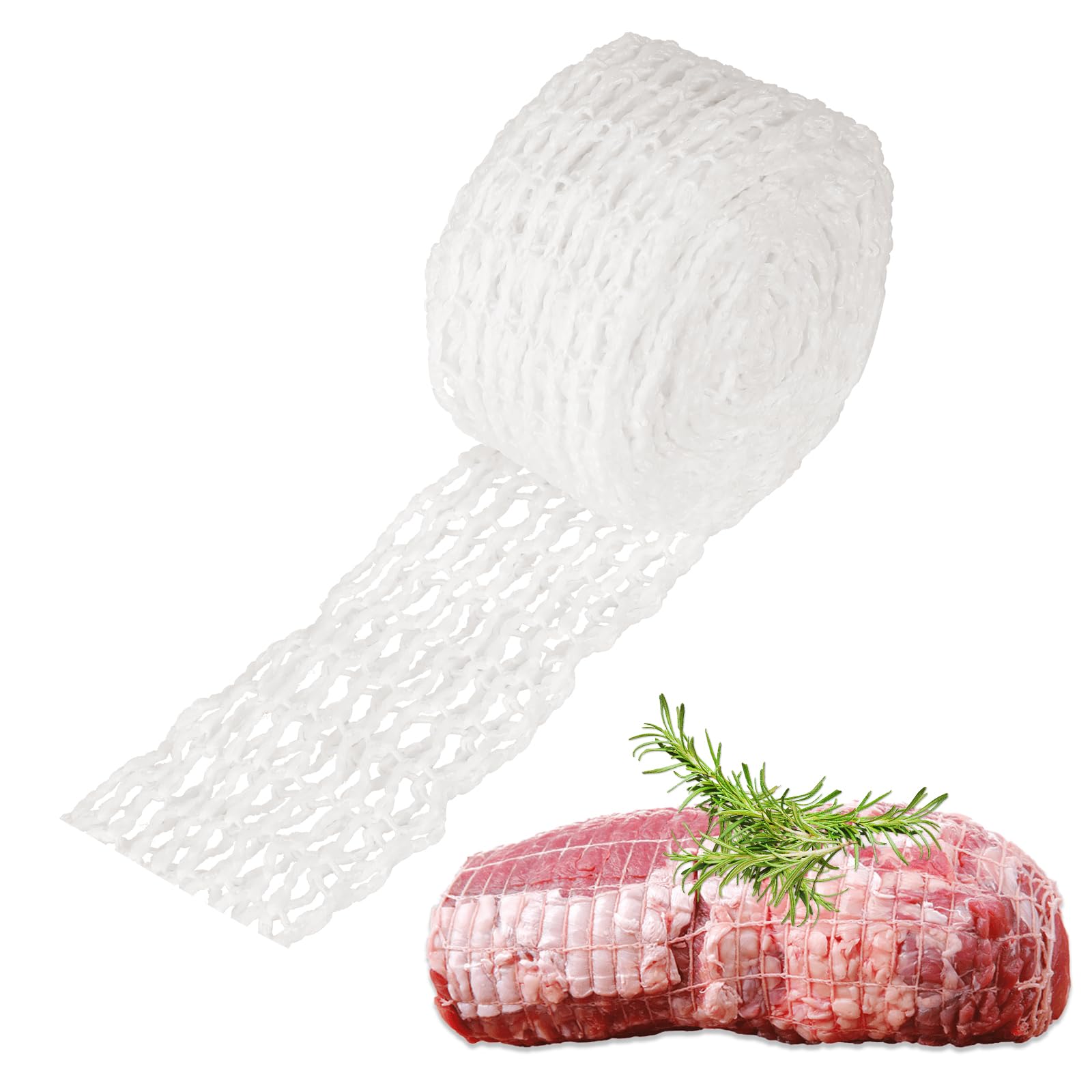 5m Meat Netting, Size 18, Cooking Twine for Meat Butchers Twine Butchers Twine for Cooking Meat Beef Netting Elastic Turkey Ham Press Mold Poultry Netting