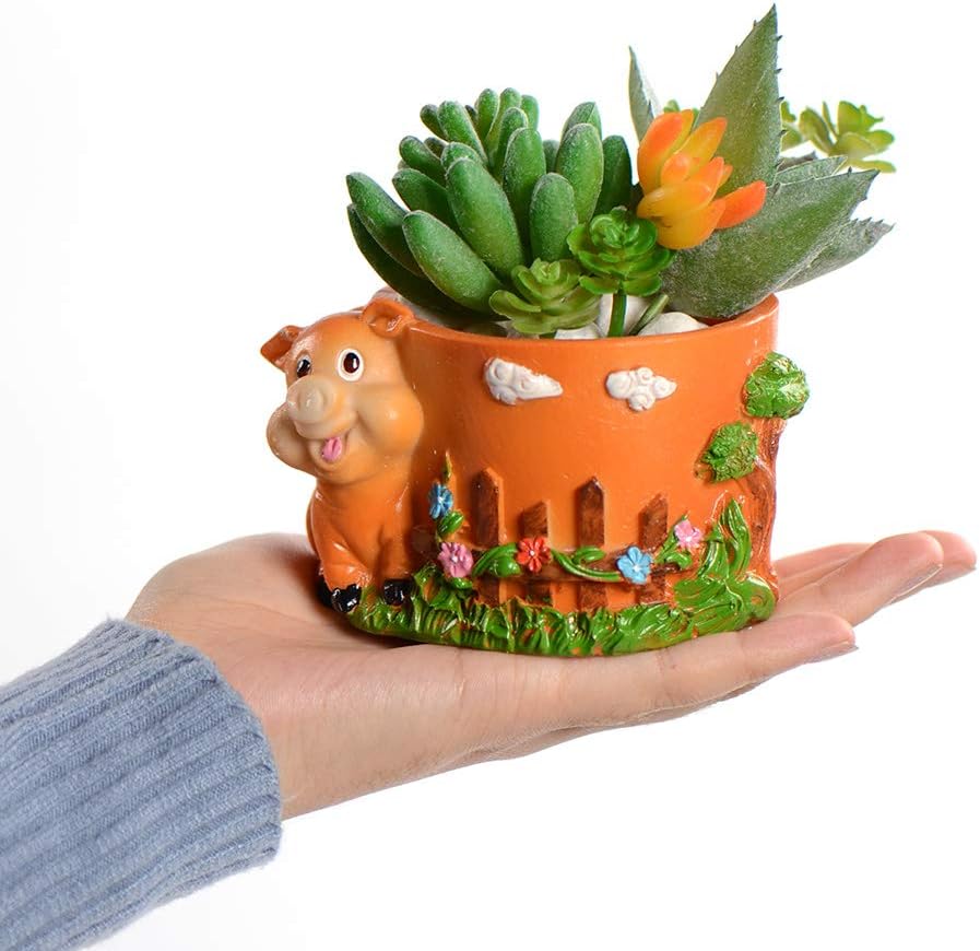 NICOLE 3D Pig Silicone Mold for Candle Holder Making Concrete Flower Pot Mould DIY Resin Molds