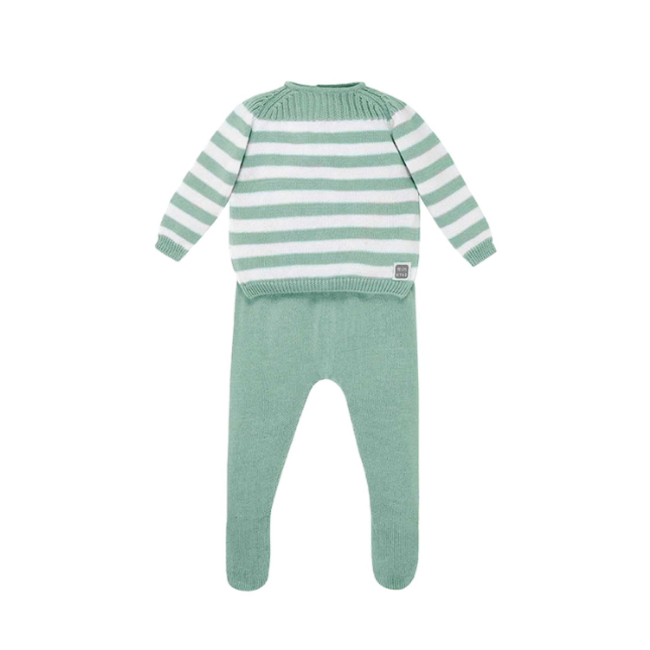 MINUTUS Conjunto Bebé Cabrera con Gorro, Primera Puesta, Ropa Recién Nacido, Jersey y Polaina 100% Algodón, 3 Piezas