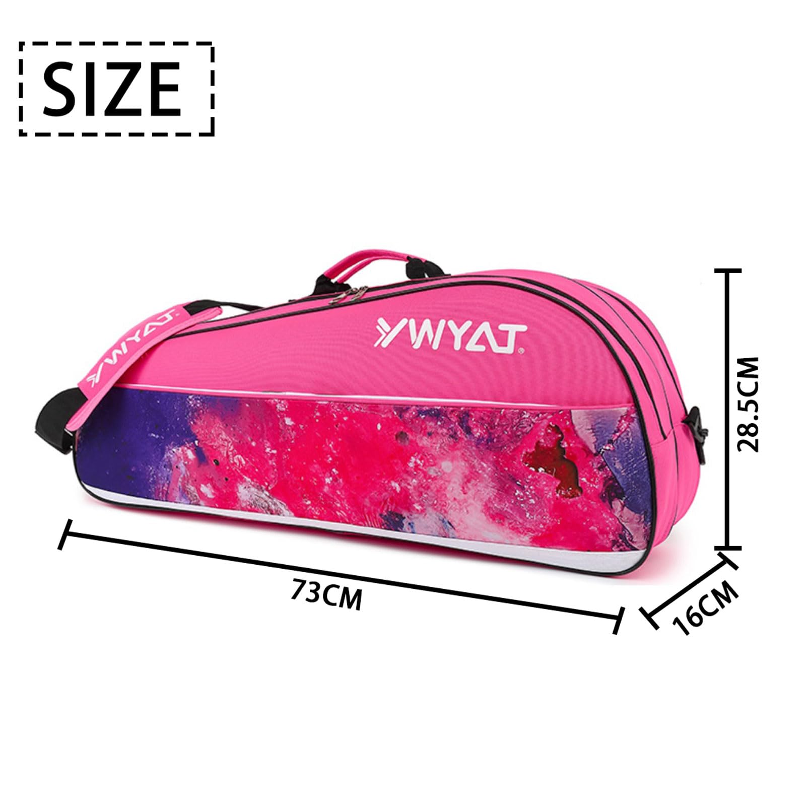 Borsa per Racchette da Badminton,Borsa da Badminton per Esterni,Borsa Sportiva da Badminton,Scomparto per Scarpe Ventilato Separato,per Racchette da 3-6 Racchette da Badminton