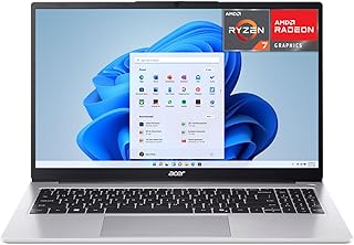 acer Laptop Aspire 3 AMD Ryzen 7 7730U 16GB 512GB SSD 15.6” Full HD W11 Plata Teclado Ingles Ideal para Trabajo y Multitarea