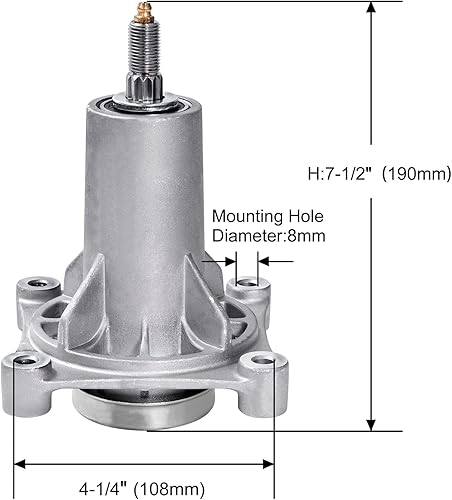 Miniatura 2 de Parts Camp Paquete de 2 husillos de cubierta de cortacéspedes 587819701 187292 192870 532187292 567253301 587125401 para Husqvarna yth22v46 yth24v48