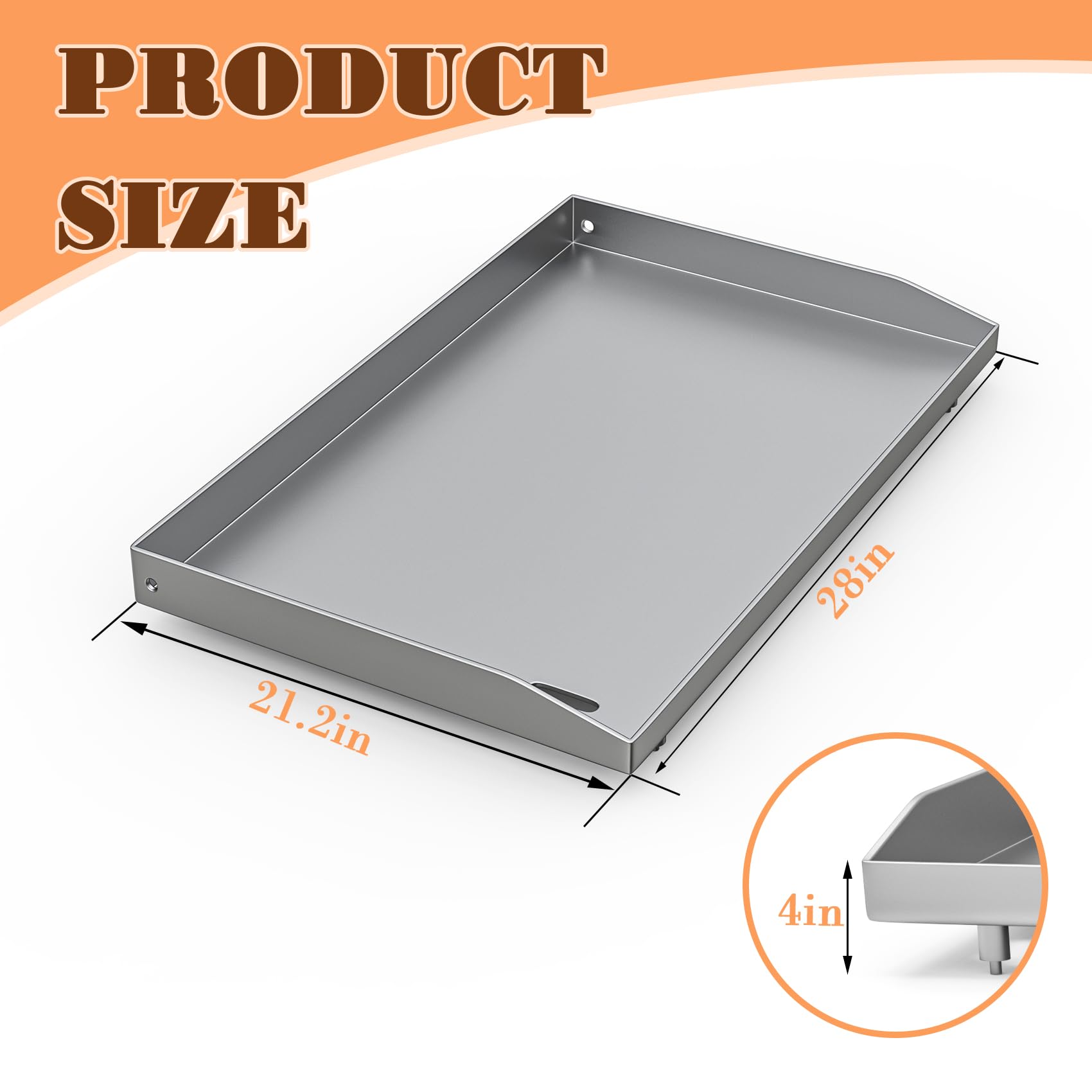 MOASKER Upgrade 28 Inch Griddle Top for Weber 28