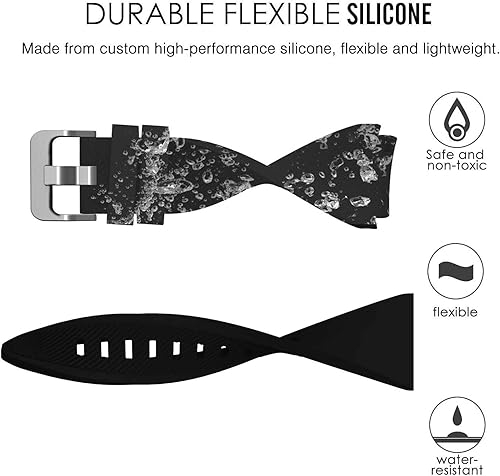 Miniatura 6 de Minggo - Correas para Samsung Gear S3 FrontierClassic Watch pulsera de silicona correa deportiva correa de repuesto Negro